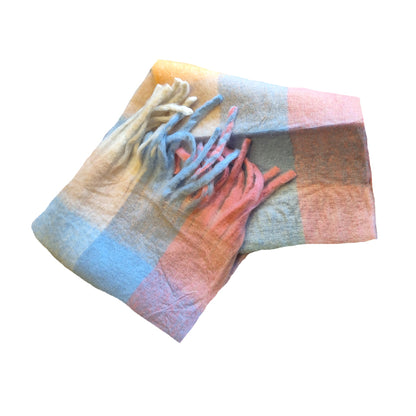 Multicolour Plaid Pashmina Scarf