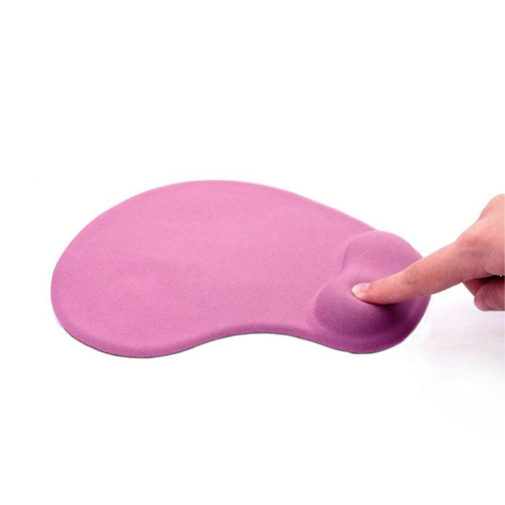 Ergonomic Pink Gel Wrist Support Mouse Pad - BuyAbility