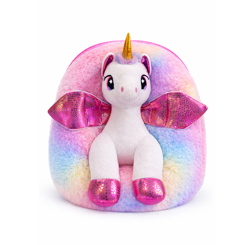 Magical Unicorn Plush Backpack - Pink