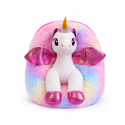 Magical Unicorn Plush Backpack - Pink
