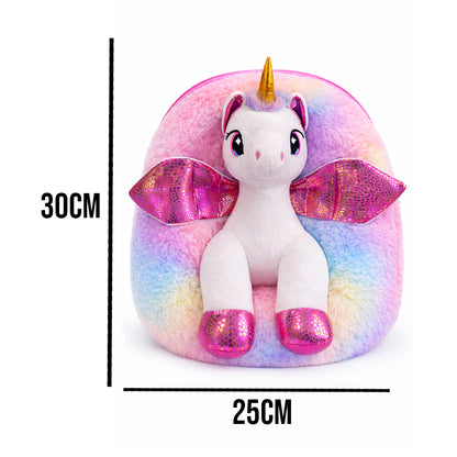Magical Unicorn Plush Backpack - Pink