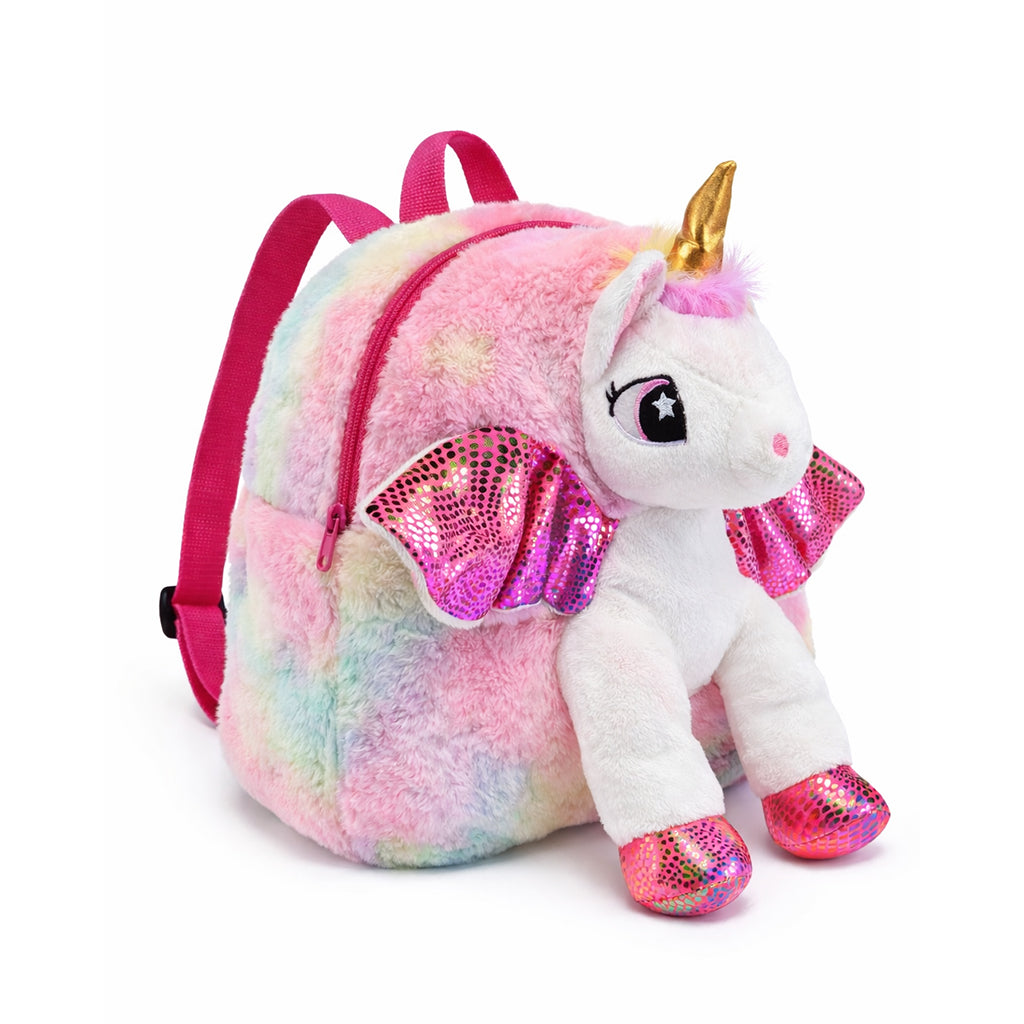 Magical Unicorn Plush Backpack - Pink
