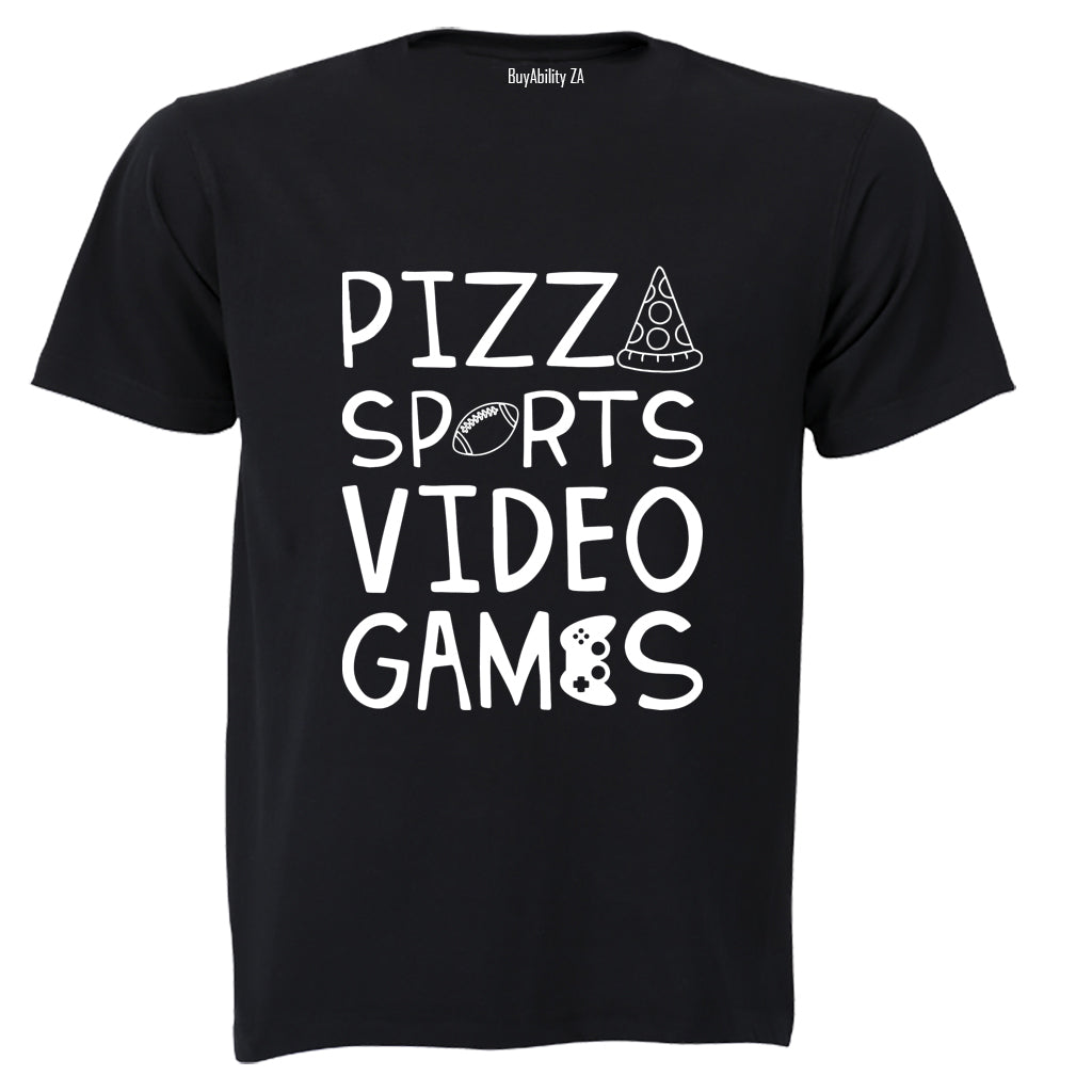 Pizza. Sport. Gamer - Kids T-Shirt