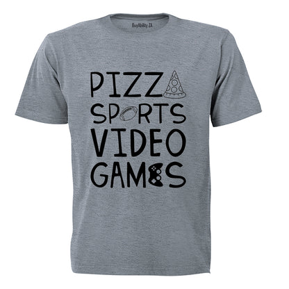 Pizza. Sport. Gamer - Kids T-Shirt