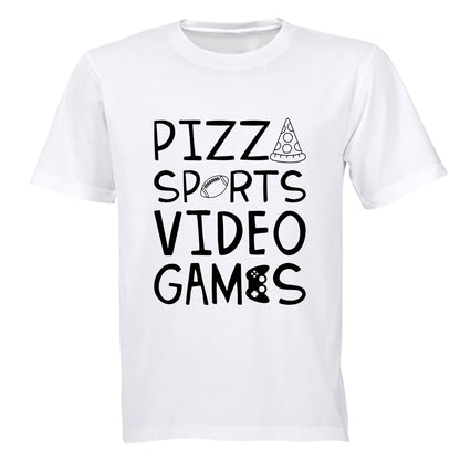 Pizza. Sport. Gamer - Kids T-Shirt - BuyAbility South Africa