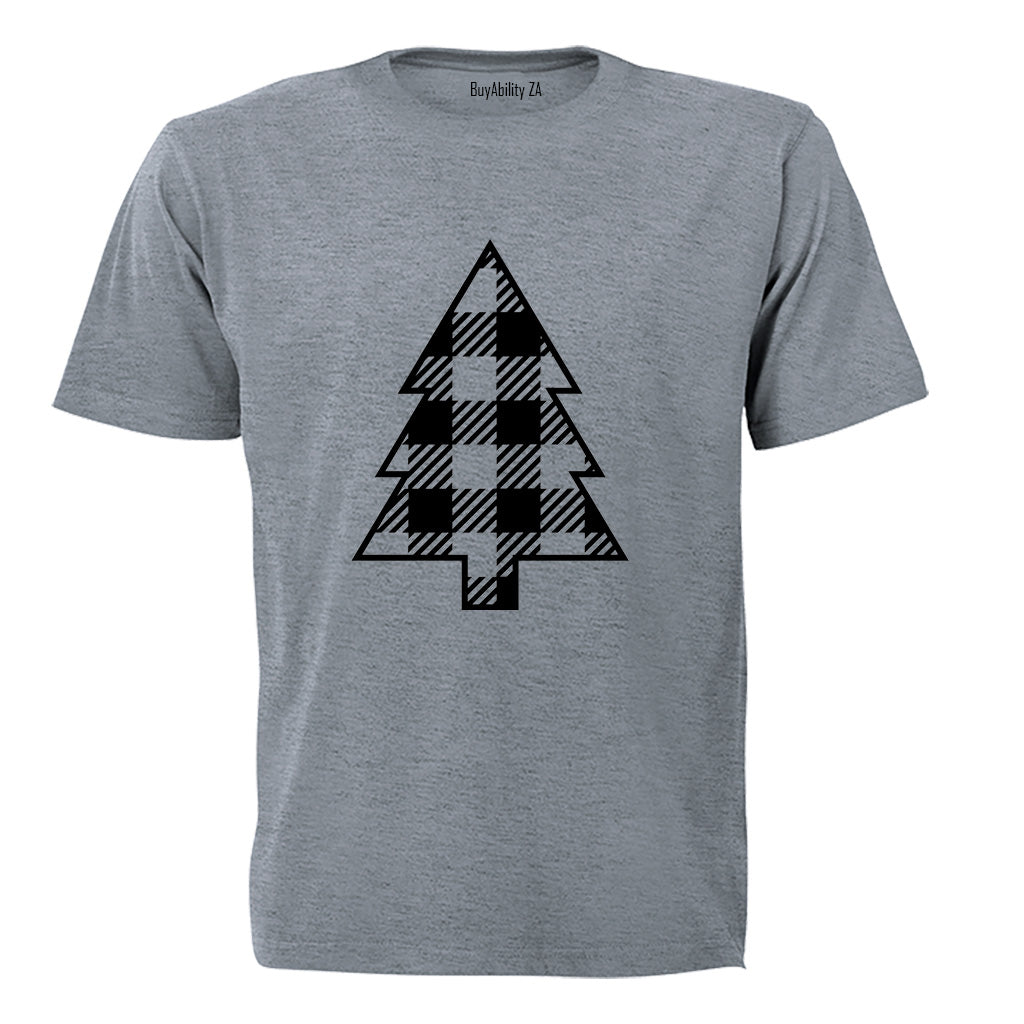 Plaid Christmas Tree - Kids T-Shirt
