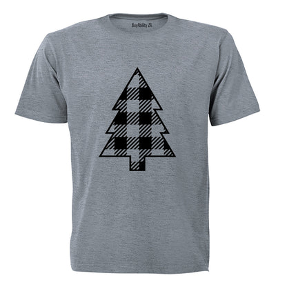 Plaid Christmas Tree - Kids T-Shirt