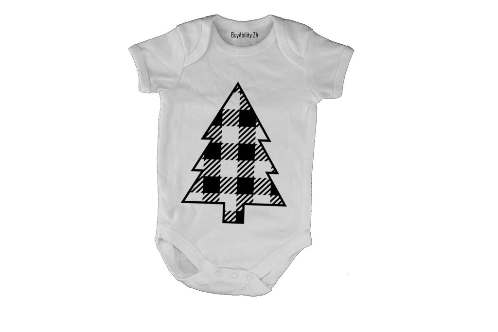 Plaid Christmas Tree - Baby Grow