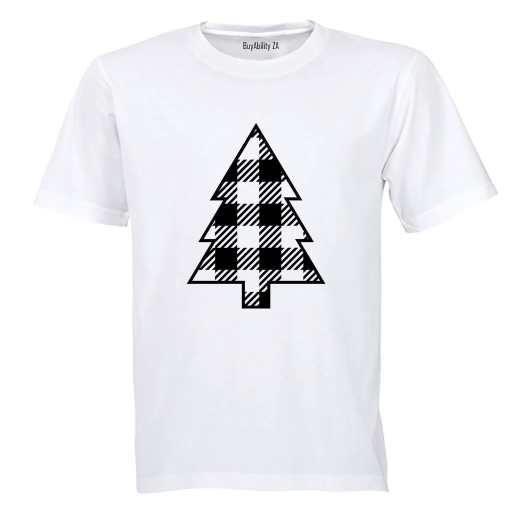 Plaid Christmas Tree - Kids T-Shirt