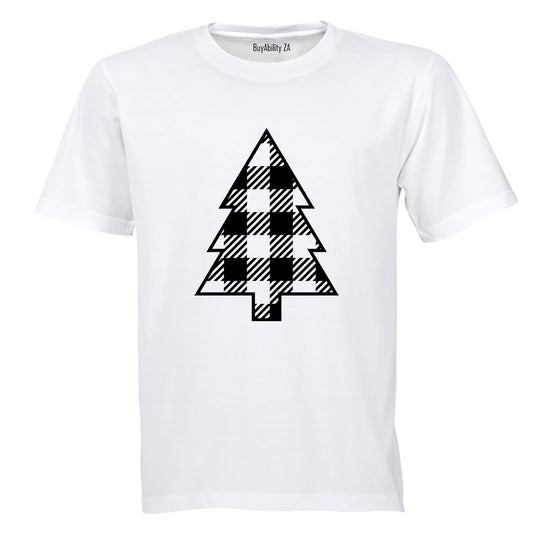 Plaid Christmas Tree - Kids T-Shirt
