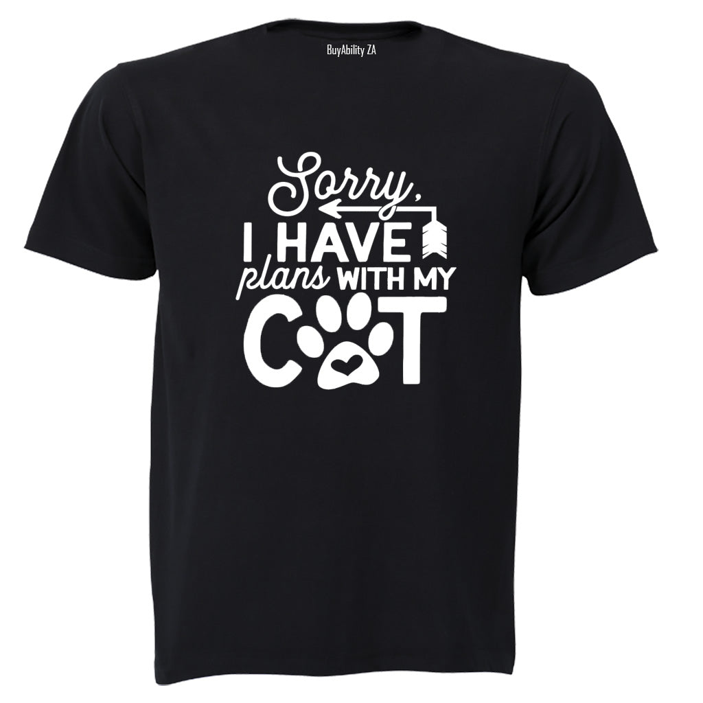 Plans With My Cat - Adults - T-Shirt - BuyAbility South Africa