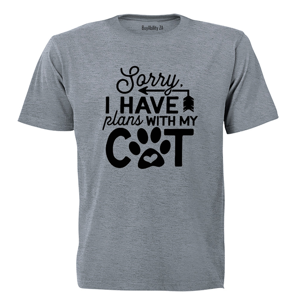 Plans With My Cat - Adults - T-Shirt - BuyAbility South Africa