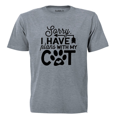 Plans With My Cat - Adults - T-Shirt - BuyAbility South Africa