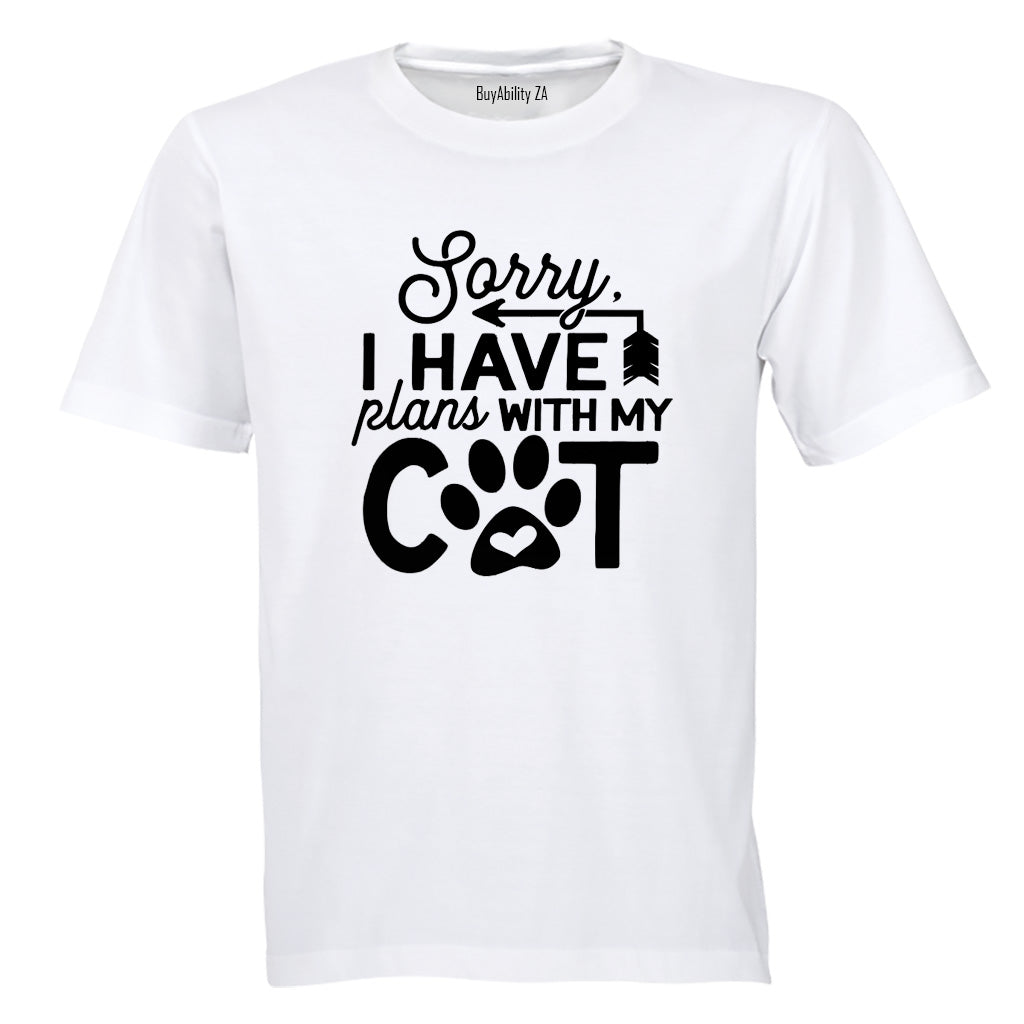 Plans With My Cat - Adults - T-Shirt - BuyAbility South Africa