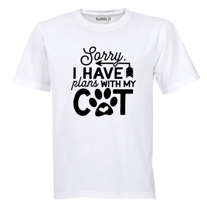 Plans With My Cat - Adults - T-Shirt - BuyAbility South Africa