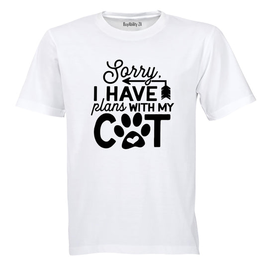 Plans With My Cat - Adults - T-Shirt - BuyAbility South Africa