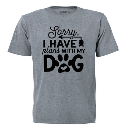 Plans With My Dog - Adults - T-Shirt - BuyAbility South Africa