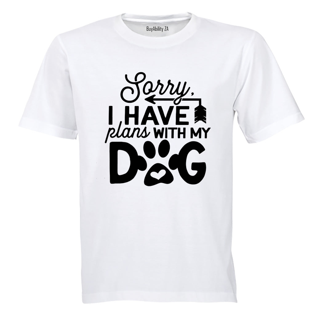 Plans With My Dog - Adults - T-Shirt - BuyAbility South Africa