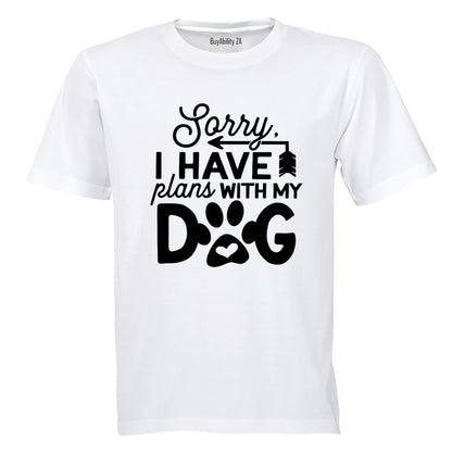 Plans With My Dog - Adults - T-Shirt - BuyAbility South Africa