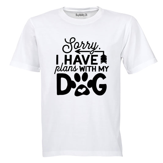 Plans With My Dog - Adults - T-Shirt - BuyAbility South Africa