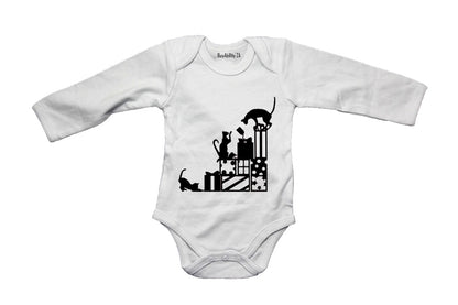 Playful Christmas Cats - Baby Grow