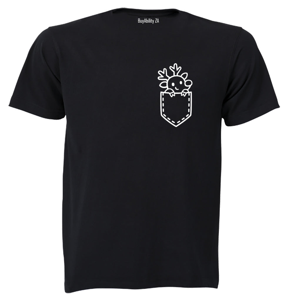 Pocket Reindeer - Christmas - Adults - T-Shirt
