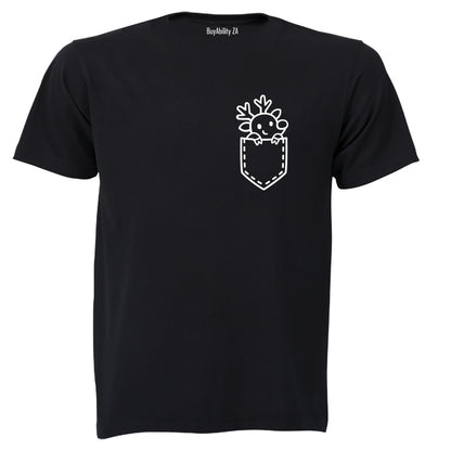 Pocket Reindeer - Christmas - Adults - T-Shirt