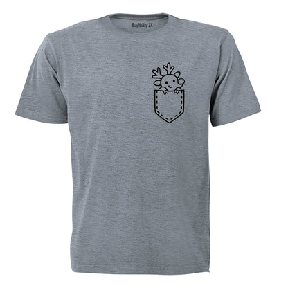 Pocket Reindeer - Christmas - Adults - T-Shirt