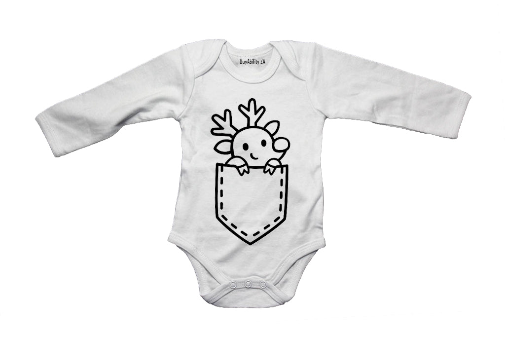 Pocket Reindeer - Christmas - Baby Grow