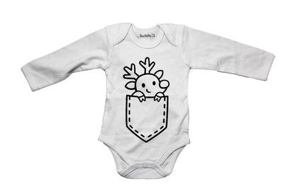 Pocket Reindeer - Christmas - Baby Grow