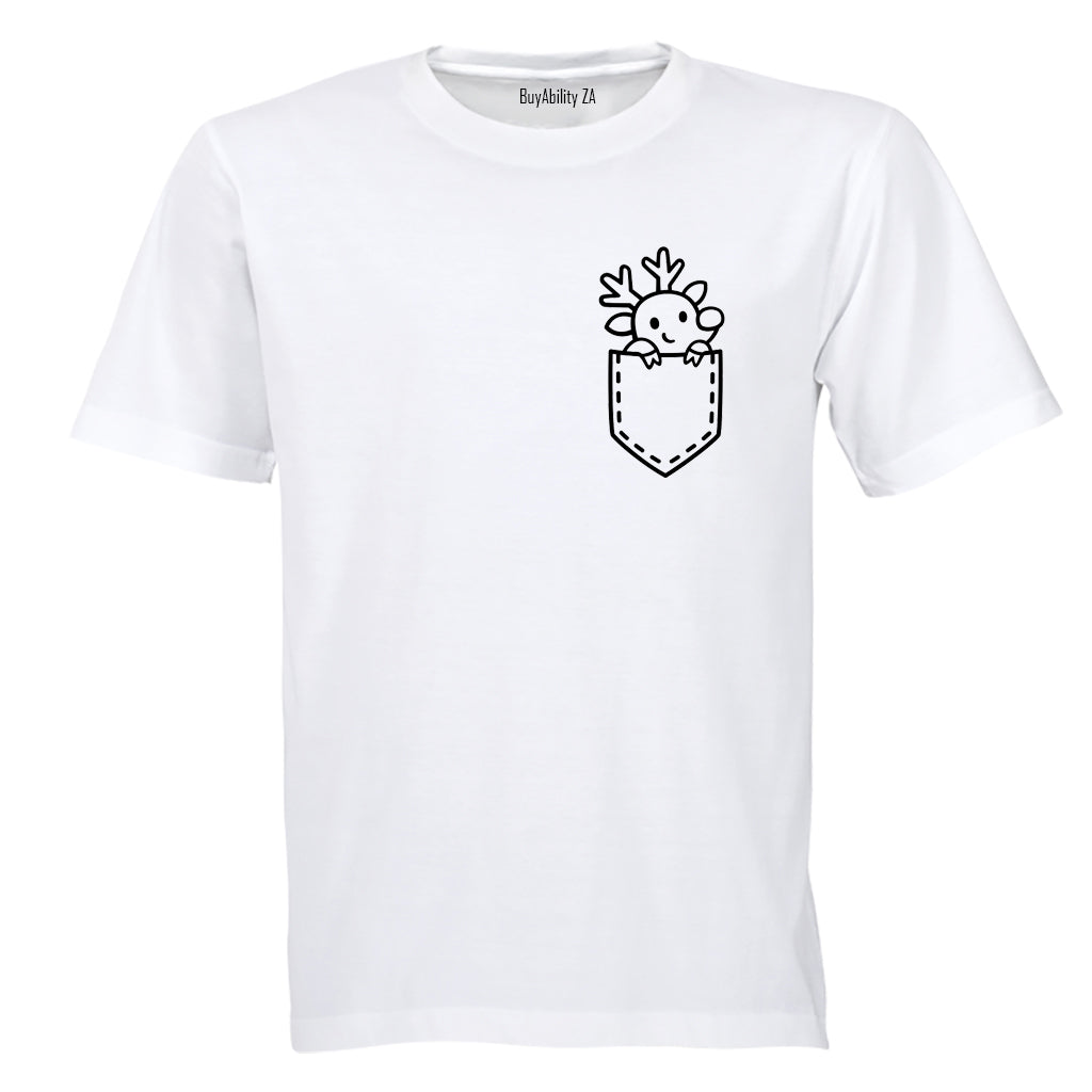 Pocket Reindeer - Christmas - Adults - T-Shirt