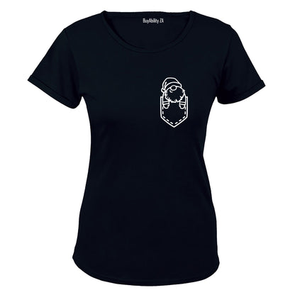Pocket Santa - Christmas - Ladies - T-Shirt