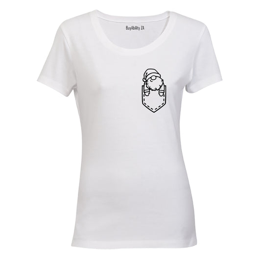 Pocket Santa - Christmas - Ladies - T-Shirt