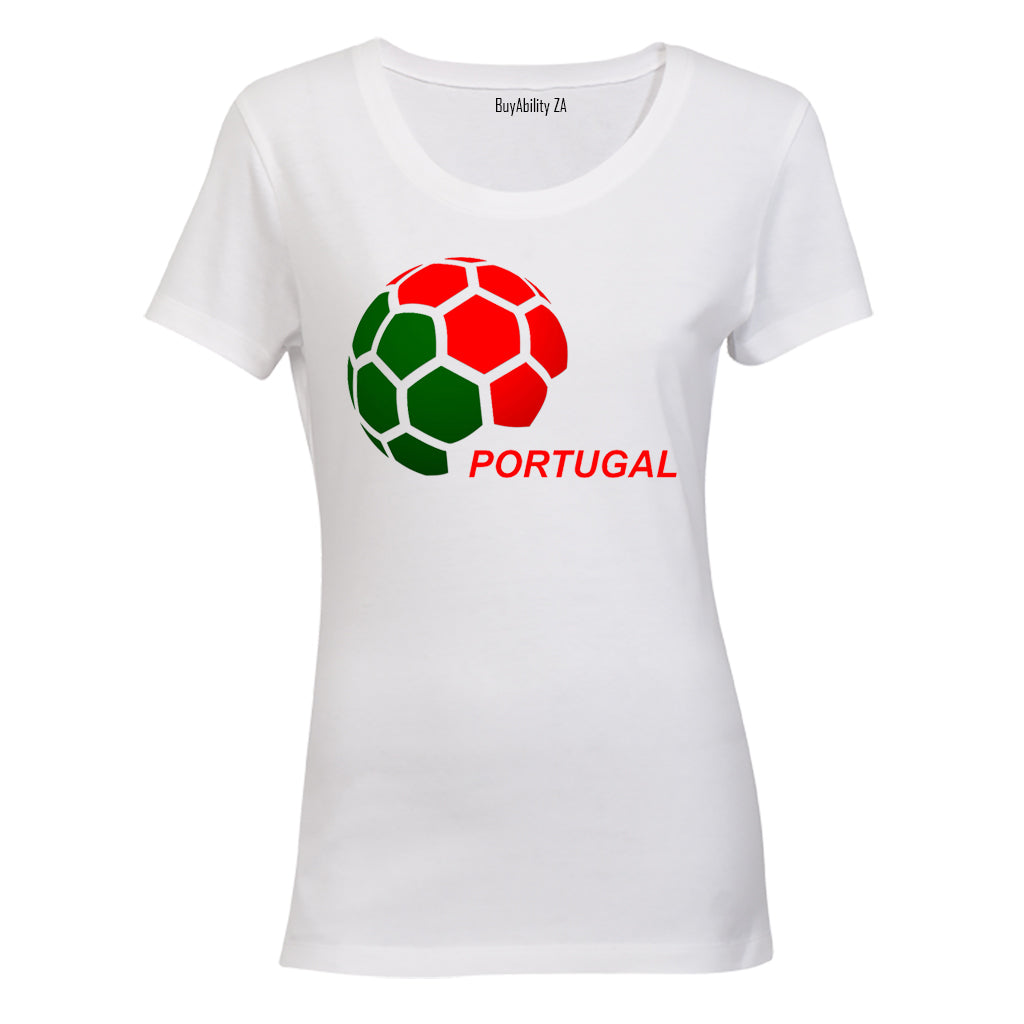 Portugal - Soccer Ball - Ladies - T-Shirt