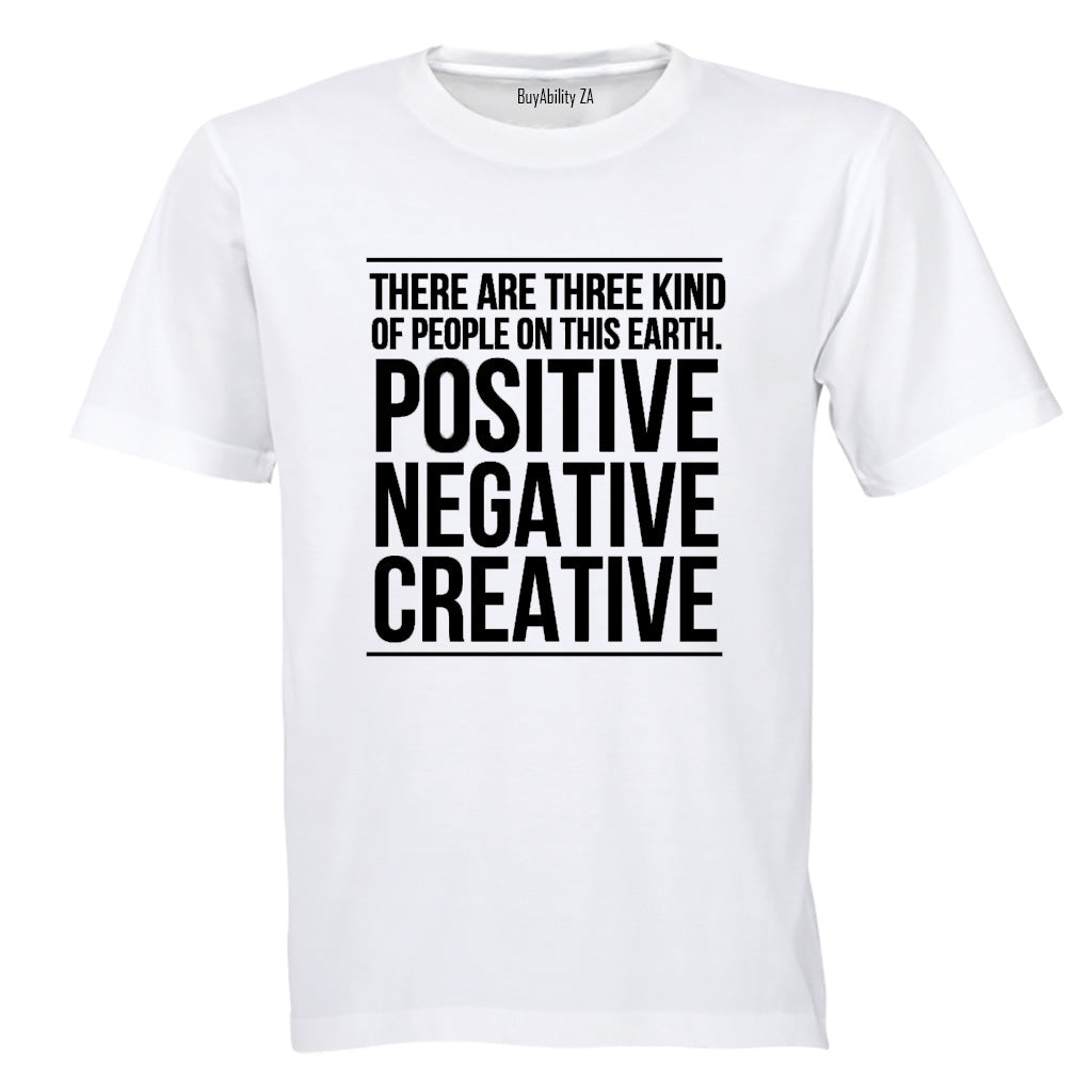 Positive. Negative. Creative - Adults - T-Shirt