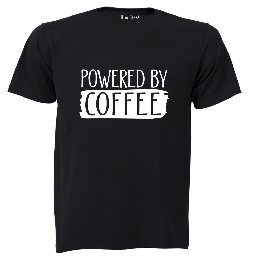 Powered By COFFEE - Adults - T-Shirt