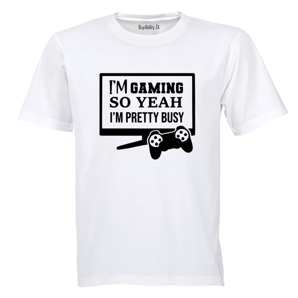 Pretty Busy Gaming - Kids T-Shirt - BuyAbility South Africa