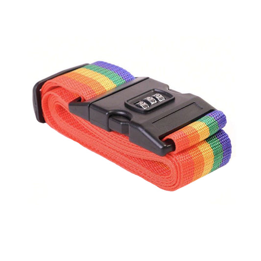 Rainbow Luggage Strap with Lock
