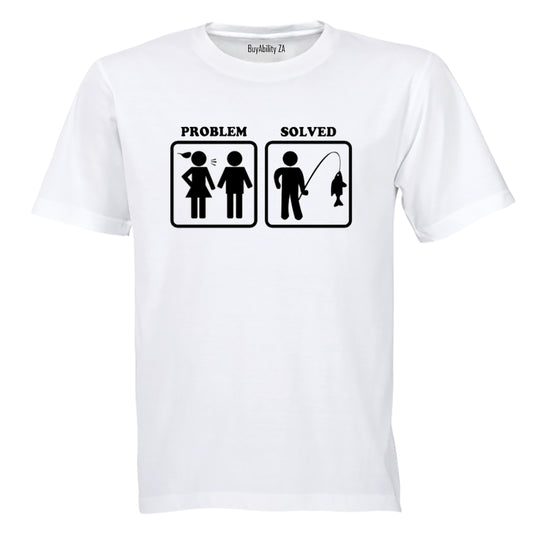 Problem Solved - Fishing! - Adults - T-Shirt