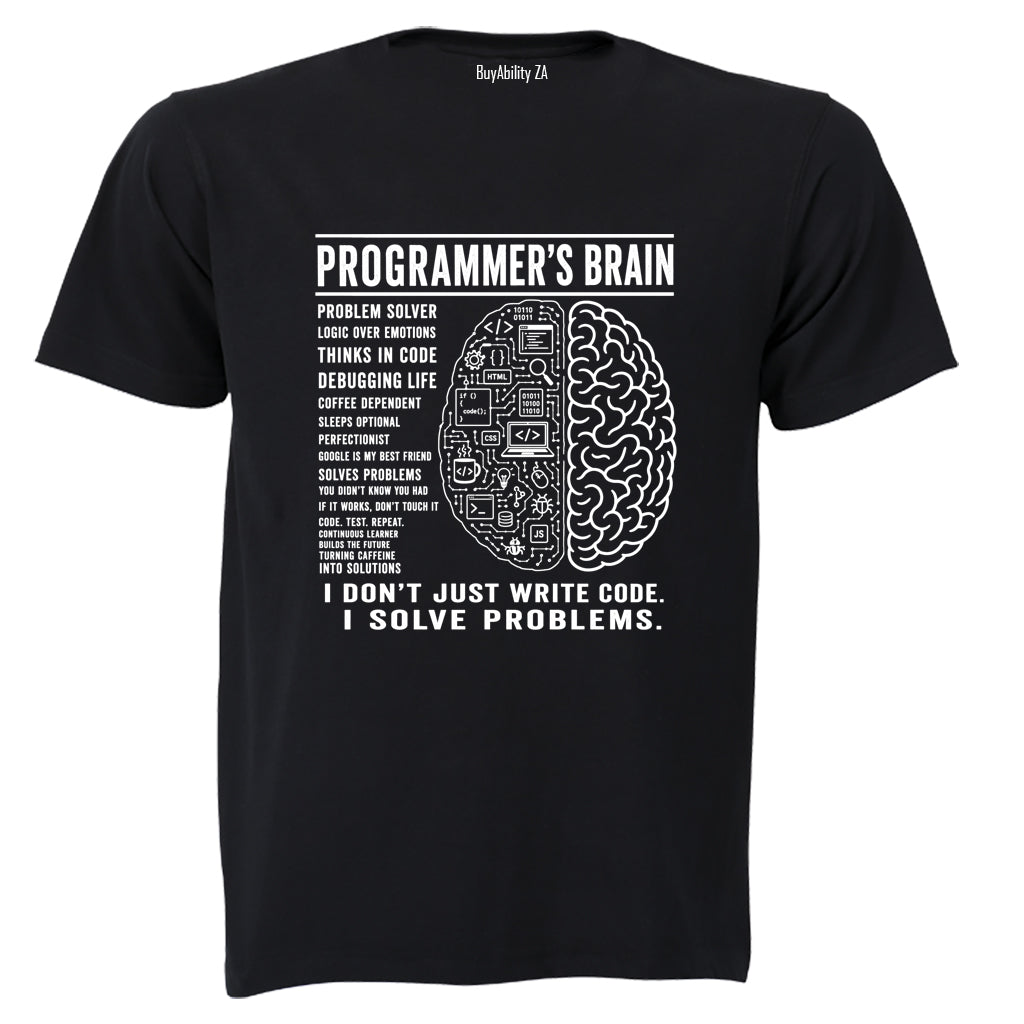 Programmer's Brain - Adults - T-Shirt - BuyAbility South Africa