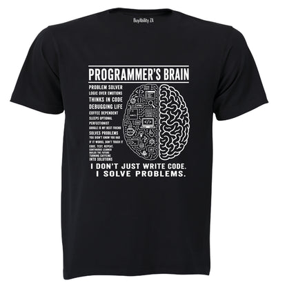 Programmer's Brain - Adults - T-Shirt - BuyAbility South Africa