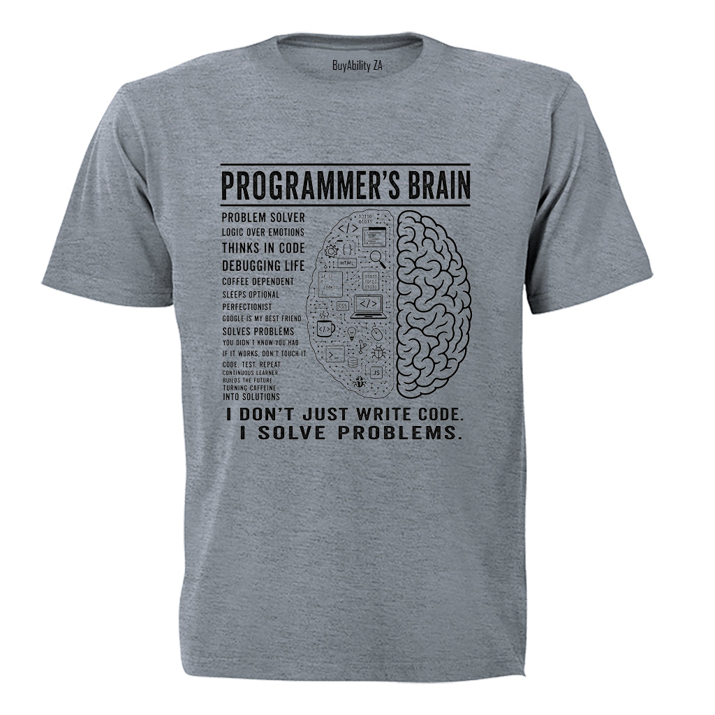 Programmer's Brain - Adults - T-Shirt - BuyAbility South Africa