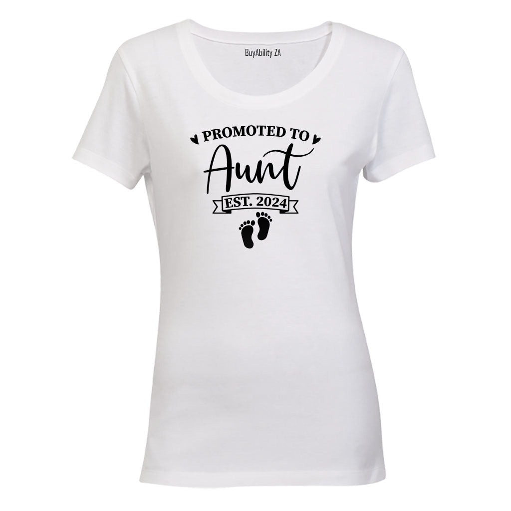 Promoted to Aunt 2024 - Ladies - T-Shirt