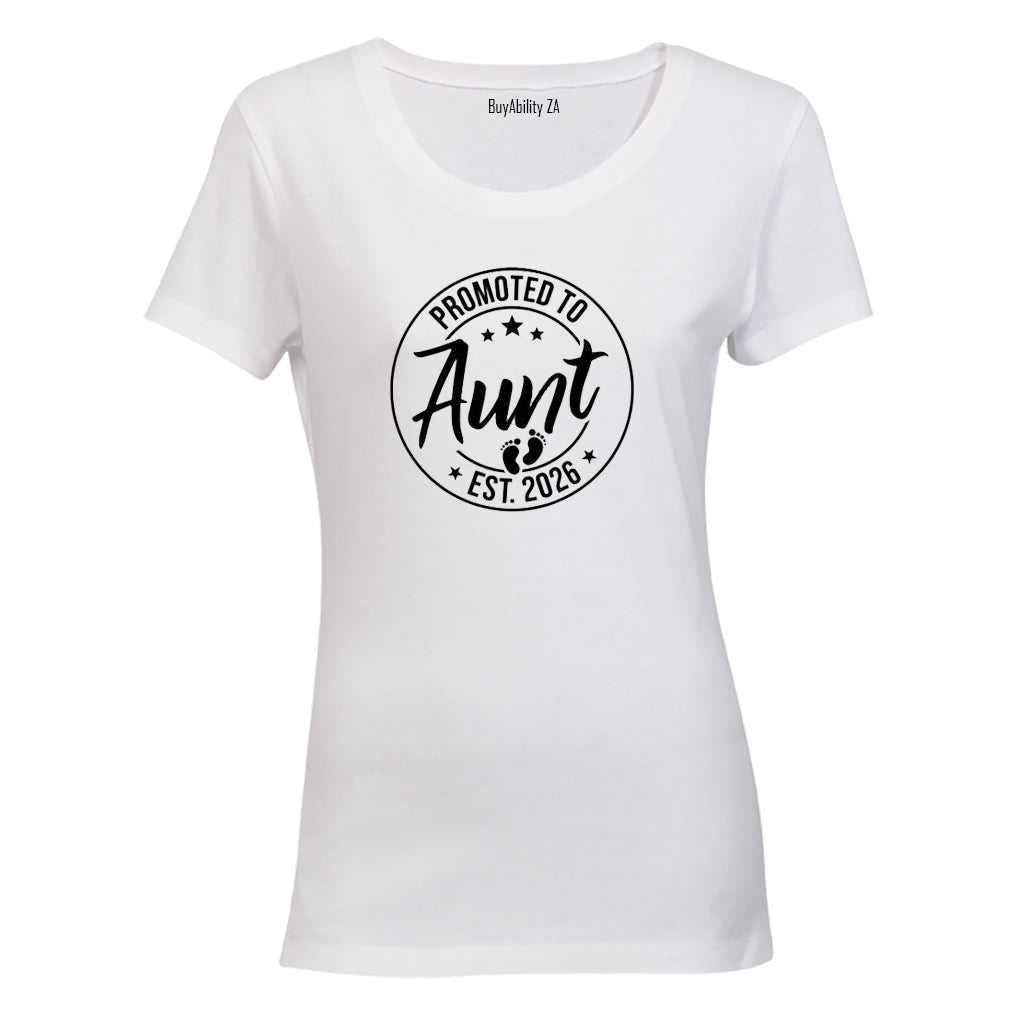 Promoted to Aunt 2026 - Ladies - T-Shirt - BuyAbility South Africa