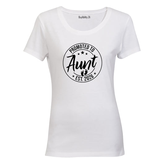 Promoted to Aunt 2026 - Ladies - T-Shirt - BuyAbility South Africa