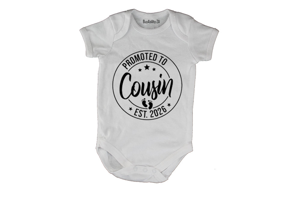 Promoted to Cousin 2026  - Baby Grow - BuyAbility South Africa