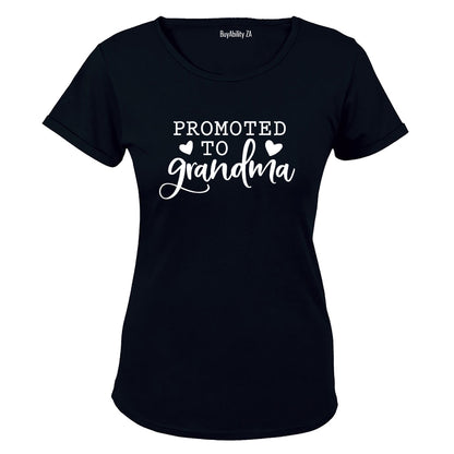 Promoted to Grandma - Hearts - Ladies - T-Shirt