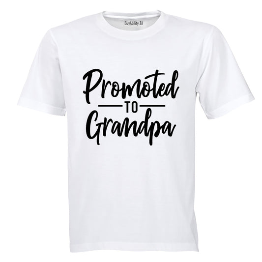 Promoted to Grandpa - Adults - T-Shirt