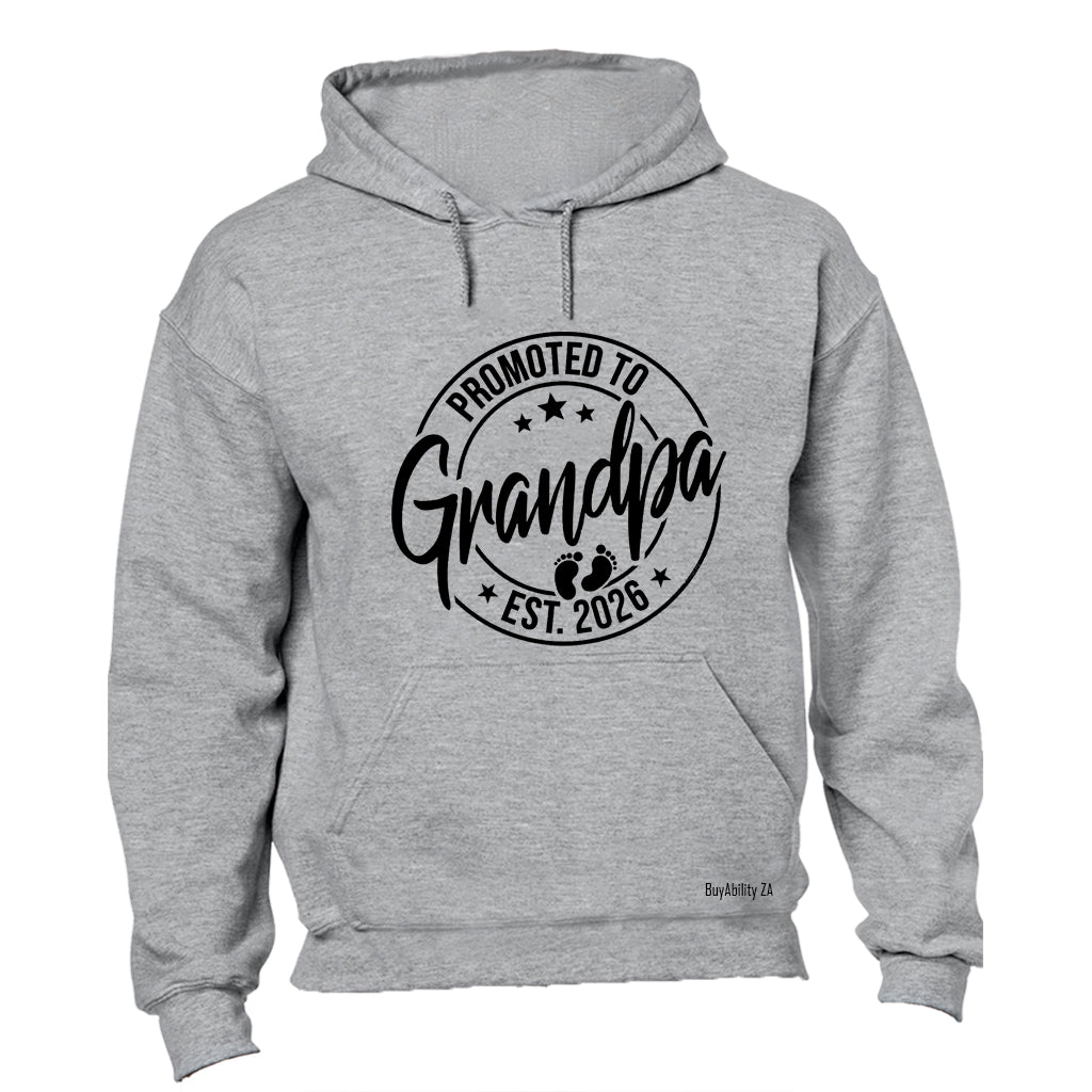 Promoted to Grandpa 2026 - Hoodie - BuyAbility South Africa