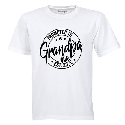 Promoted to Grandpa 2026 - Adults - T-Shirt - BuyAbility South Africa